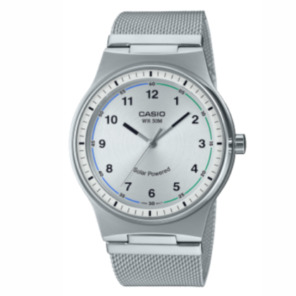 Casio General MTP-RS105M-7BV Silver Stainless Steel Mesh Band Men Watch